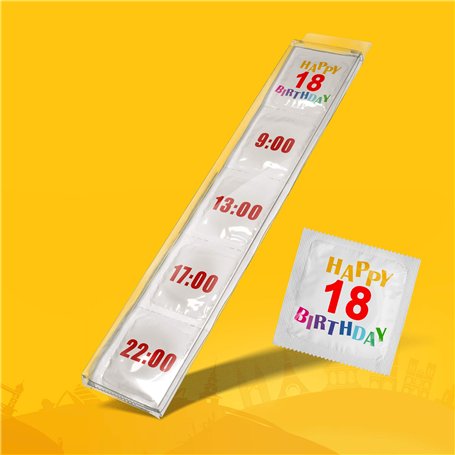CALLVIN | Pack de 5 Préservatifs Humoristique | Personnalisés Anniversaire 18 Ans | Idée de Cadeau Drôle | Pour des Moments Amus