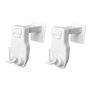 Lot de 2 Supports clic sans perçage pour Tringle à Rideau - Crochets à Pression sans adhésif pour Barres à Rideaux légers et voi