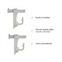 Lot de 2 Supports clic sans perçage pour Tringle à Rideau - Crochets à Pression sans adhésif pour Barres à Rideaux légers et voi