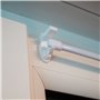 Lot de 2 Supports clic sans perçage pour Tringle à Rideau - Crochets à Pression sans adhésif pour Barres à Rideaux légers et voi