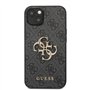 Guess GUHCP13M4GMGGR Coque pour iPhone 13 6,1" Gris 4G Logo Big Metal