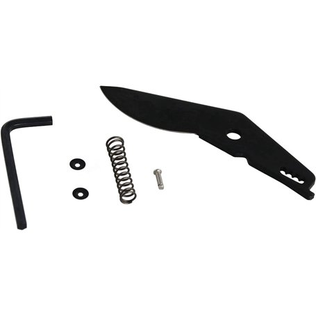 Greentech - Lot de 2 Lames de Rechange pour Sécateur de Jardin à Crémaillère - 2 Ressorts - Accessoires de Montage - Lame et Res