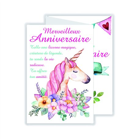 afie 69-3906 Carte 3 Volets Joyeux Anniversaire Fille