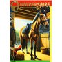 67-1278 Carte Bon ANNIVERSAIRE Fer à Cheval Porte-Bonheur en Or Doré Brillant et Enveloppe 12x17,5cm équitation hippisme club hi