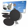 imaggge.COM Autocollants Anti-Collision pour Portes vitrées (Set de 21 Ronds Noirs) - Signalisation - Evitent Les Chocs Contre U