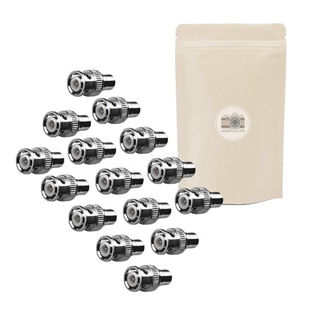 X15 Adaptateur BNC Male RCA Femelle coaxial connecteur Video s-Video ADAPTOUT Marque Francaise
