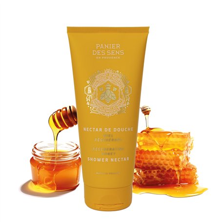 Panier des Sens – Nectar de Douche Naturel Miel - Huile de Douche Naturelle avec Extrait de Miel Biologique - Made in France 96%