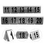 Scicalife 10 Pcs en Acier Inoxydable Tente Style Table Numéro Carte De Mariage Table Numéro Plaque Restaurant Table Numéro Signe