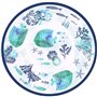 Les Jardins de la Comtesse - Petit Saladier en Mélamine - Caraïbes - 2,7 L/Ø 28 cm - Bleu Mer et Poissons - Service de Table de 