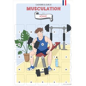 Calendrier de l'avent musculation homme Calendrier Evenement