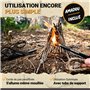 Kit Firesteel XXL - Pierre à Feu de Survie - Barre Magnésium Tendre de qualité 12mm - 20 000 utilisations - Amadou Inclus + Para