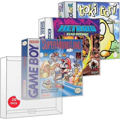 Link-e : 20 X Boitier de Protection en Plastique Compatible avec Boite de Jeu sur Console Nintendo Gameboy
