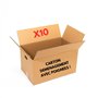 Carton Déménagement Avec Poignées | Kit 10 Cartons Taille L - 55x35x30 cm | Renforcé (jusqu'à 25 kgs) | Double Cannelure | 1 adh