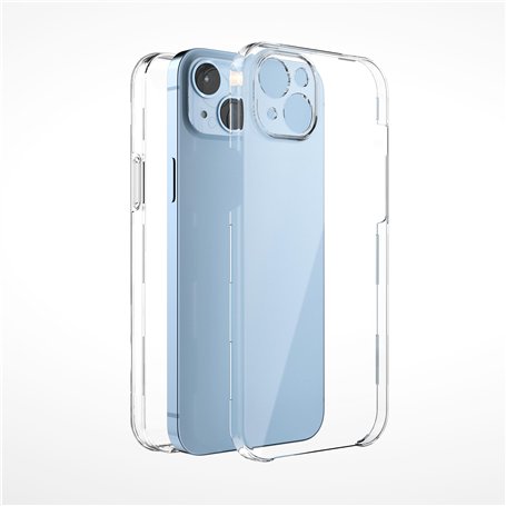 COQTEL® Coque pour iPhone 14+ 360° Transparente Protection intégrale en Silicone et TPU étui Antichoc