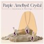 Crystalline Azuria Femme Ensemble Collier et Pendantes Boucles d'Oreilles 18ct Plaqué Or Rosé avec Cristaux imitation Améthyste