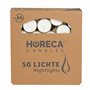 Horeca Candles - Lot de 100 Bougie Chauffe Plat Blanche - 8 Heures - Cups Transparent - Sans Parfum
