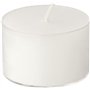 Horeca Candles - Lot de 100 Bougie Chauffe Plat Blanche - 8 Heures - Cups Transparent - Sans Parfum