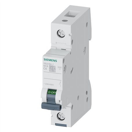 SIEMENS - Disjoncteur modulaire 230/400V 6kA 1 pôle C 6A