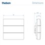 Theben 4969238 iON 108 KNX Régulateur d'ambiance KNX I KNX Data Secure I Capteur tactile pour la domotique 20 fois
