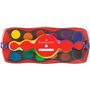 Faber-Castell 205037 Kit de Peinture Connector avec boîte à Aquarelle, Lot de 4 pinceaux et gobelet à Pinceau, Rouge