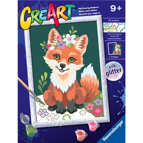 Ravensburger CreArt Série D Classic : renard avec fleurs