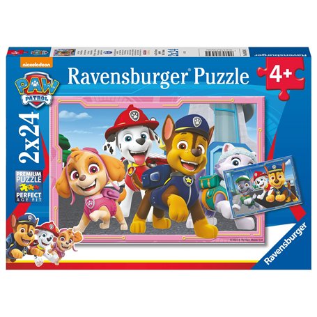 Ravensburger - Puzzle Enfant - Puzzles 2x24 p - Les Chiens héros/Pat'Patrouille - Dès 4 Ans - 80534