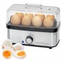 ProfiCook® Cuisinier d'oeufs pour jusqu'à 8 oeufs | avec fonction omelette/poche | Porte-oeufs & bol doseur avec pic à oeufs | C