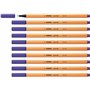 STABILO Stylo feutre pointe fine point 88 - Lot x 10 stylos feutres - Violet (88/55)