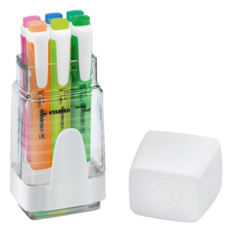 Surligneur STABILO swing cool - Boite x 6 surligneurs fluo - Coloris assortis