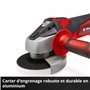 Einhell Meuleuse d’angle sans fil TC-AG 18/115 Li (1 x 4,0 Ah) (18 V, disque Ø 115 mm, profondeur de coupe 28 mm, démarrage prog