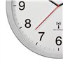 TFA Dostmann XL 60.3545.02 Horloge Murale Radio-pilotée analogique Facile à Lire idéale pour Bureau/entrée Argenté/Blanc (L) 400