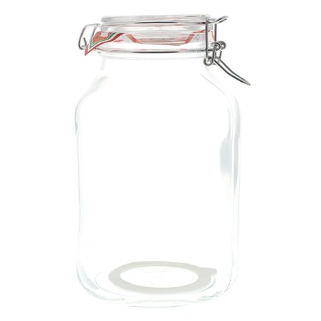 Bormioli # 845658 Bocal/en Verre avec Couvercle à Fermeture Papillon 3 L