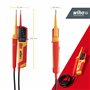 Wiha Testeur de tension et de continuité 12 - 1 000 V Courant Alternatif, VAT de CAT IV avec 2 piles AAA et affichage LED (45216