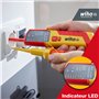 Wiha Testeur de tension et de continuité 12 - 1 000 V Courant Alternatif, VAT de CAT IV avec 2 piles AAA et affichage LED (45216