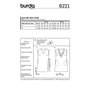 Patron Burda 6221 Robe trapèze sans manche encolure en V avec ou sans volant - du 36 au 46