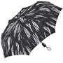 Pierre Cardin Parapluie de poche Chardon Ice pour femme avec ouverture et fermeture automatique, noir/blanc