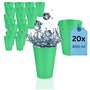 S&S-Shop Lot de 20 gobelets en plastique rigide 400 ml