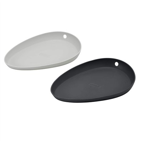 Lurch 70268 Lot de 2 repose-cuillère 100% silicone platine sans BPA Gris