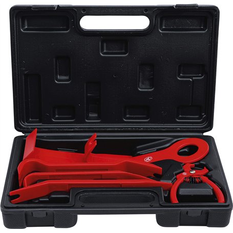 BGS Diy 1325 | Jeu de coins pour garnitures | diverses formes | avec pince à dégarnir pour agrafes | 6 pièces