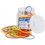 Westcott Élastiques 80g | Environ 170 élastiques colorés de différentes tailles dans un récipient en plastique pratique | Lot d'