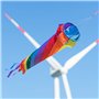CIM Manche à air - Windturbine 60 Rainbow - résiste aux UV et aux intempéries - Ø12cm, Longueur : 60cm - INCL. émerillon à roule