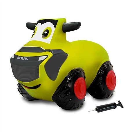 JAMARA- Claas-Tracteur Sauteur-Jouet Gonflable de Jardin-sans BPA-avec Pompe-À partir de 12 Mois-Favorise l'équilibre et la motr