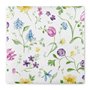 Lot de 50 grandes serviettes jetables en papier - toucher sensation lin - 40 x 40 cm - motifs fleuris