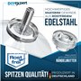 DIYexpert® 12 x ventouses Ø 40 mm avec filetage M4x10mm avec écrous moletés transparent - Fabriqué en Allemagne