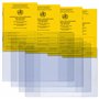 Welsberg Lot de 4 étuis de protection transparents pour passeport de vaccination et 4 porte-badges pour certificat international