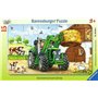 Ravensburger - Puzzle Enfant - Puzzle Cadre 15 p - Tracteur à la Ferme - Dès 3 Ans - 06044