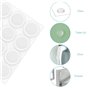 Navaris 24x Tampon élastique en Silicone - Autoadhésif en Silicone pour Les Murs, armoires et Le Verre Ø 22mm - Kit de 24 butoir
