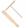 Teemando® Crêpes Lot de 2 pièces pour crêpes et distributeur en bois de hêtre 30 cm pour crêpes, crêpes, jambon palais