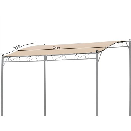 Quick Star Toit de Rechange pour pergola Sable 250 x 300 cm