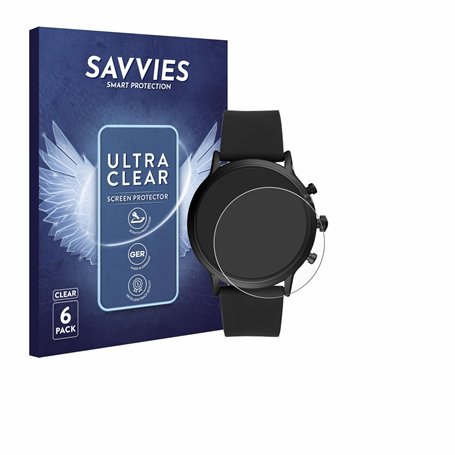savvies Protection Ecran pour Fossil The Carlyle HR (5.Gen) (6 Pièces) - Film Protection Ultra Clair